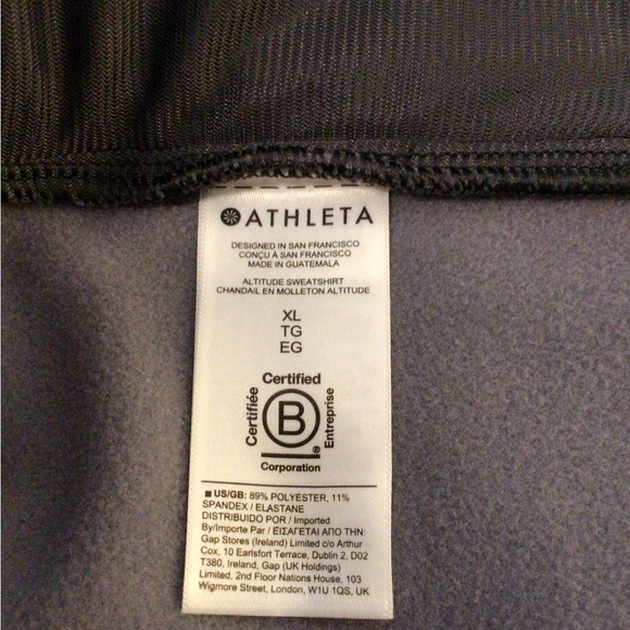 Athleta Polartec Powerstretch Quarter-zip Sweatshirt, charcoal, XL - Picture 11 of 11